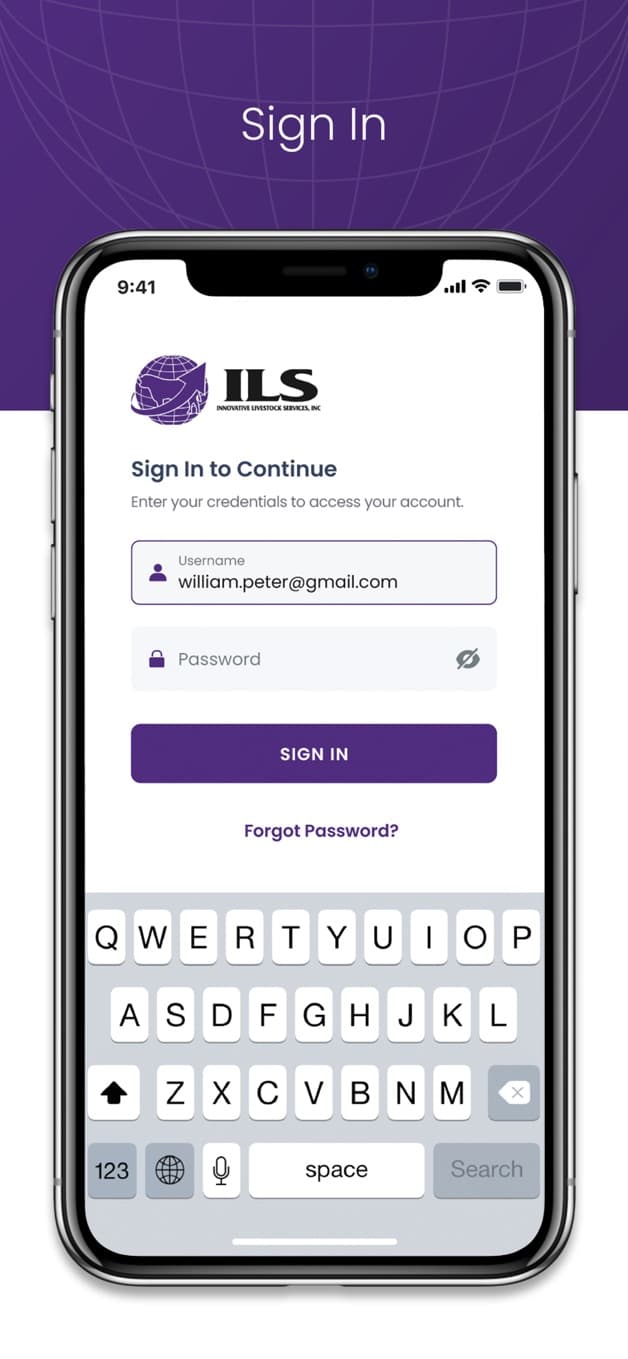 ILS Farms app screen 2